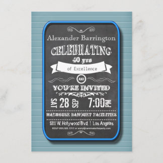 Invitation de fête d'anniversaire du Blue Neon