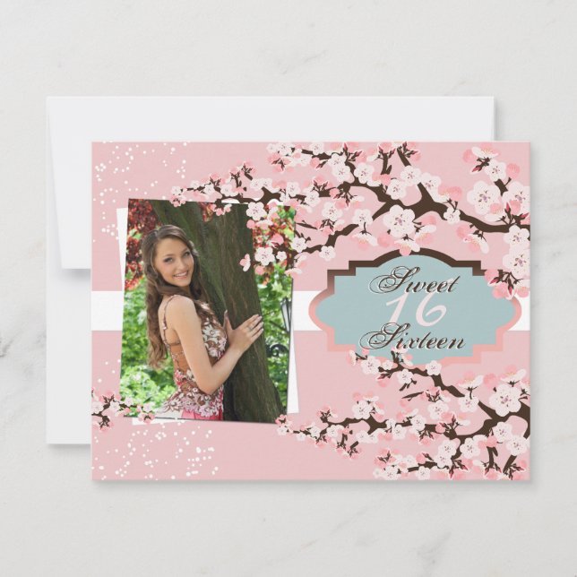 Invitation de fête d'anniversaire du bonbon 16 à (Devant)