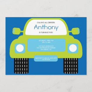 Invitation de fête d'anniversaire du Camion Cute M