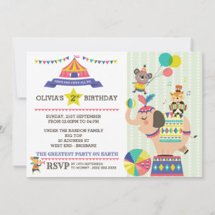 Invitation de fête d'anniversaire du Carnaval