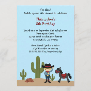 Invitation de fête d'anniversaire du garçon