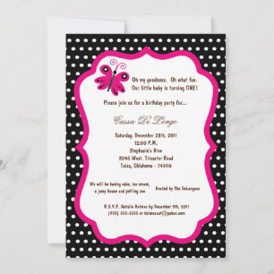 invitation de fête d'anniversaire du papillon noir
