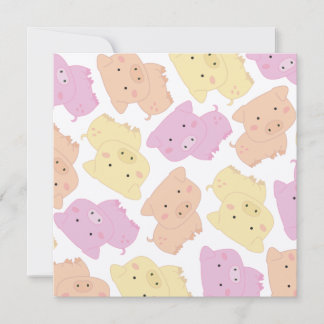 Invitation de fête d'anniversaire du petit porc