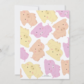 Invitation de fête d'anniversaire du petit porc