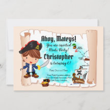 Invitation de fête d'anniversaire du Pirate