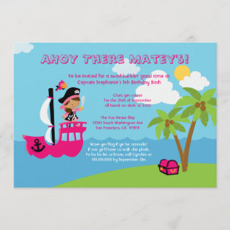 Invitation de fête d'anniversaire du pirate de la