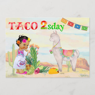 Invitation de fête d'anniversaire du taco 2sday