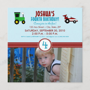 Invitation de fête d'anniversaire du Tracteur de r