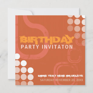 Invitation de fête d'anniversaire électro grunge o