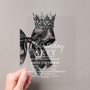 Invitation de fête d'anniversaire élégante aquarel