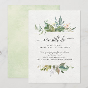 Invitation de fête d'anniversaire florale aquarell