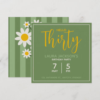 Invitation de fête d'anniversaire florale | Carte