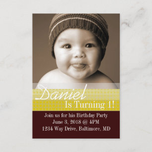 Invitation de fête d'anniversaire  Jour B I dbrli