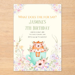 Invitation de fête d'anniversaire magique de la fo