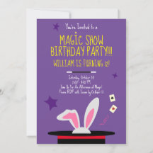 Invitation de fête d'anniversaire magique - Top Ha