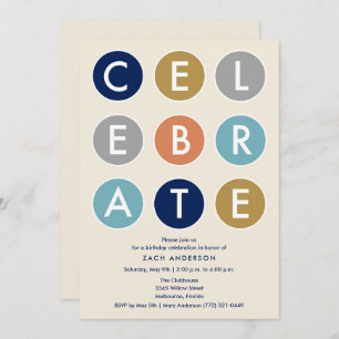 Invitation de fête d'anniversaire masculin
