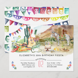 Invitation de fête d'anniversaire mexicaine