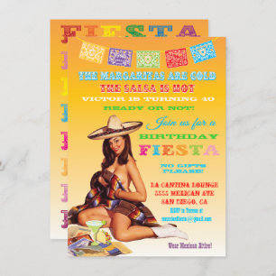 Invitation de fête d'anniversaire mexicaine