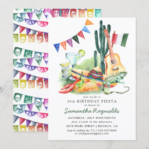 Invitation de fête d'anniversaire mexicaine