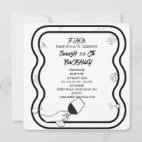Invitation de fête d'anniversaire modifiable dessi