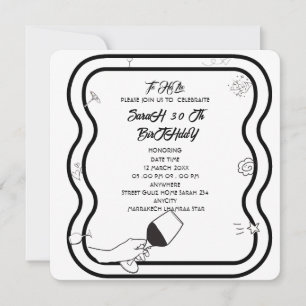 Invitation de fête d'anniversaire modifiable dessi