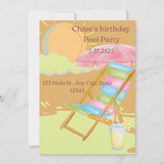 Invitation de fête d'anniversaire personnalisée