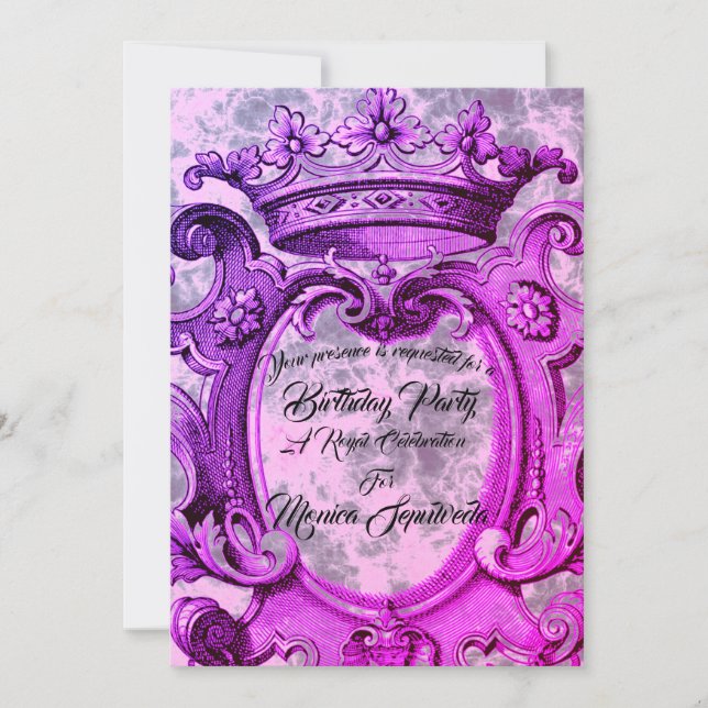 Invitation de fête d'anniversaire personnalisée à  (Devant)