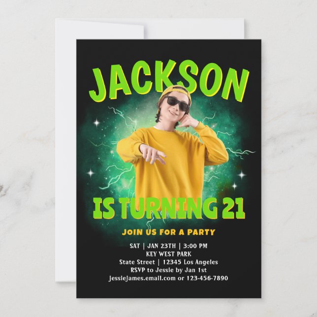 Invitation de fête d'anniversaire personnalisée av (Devant)