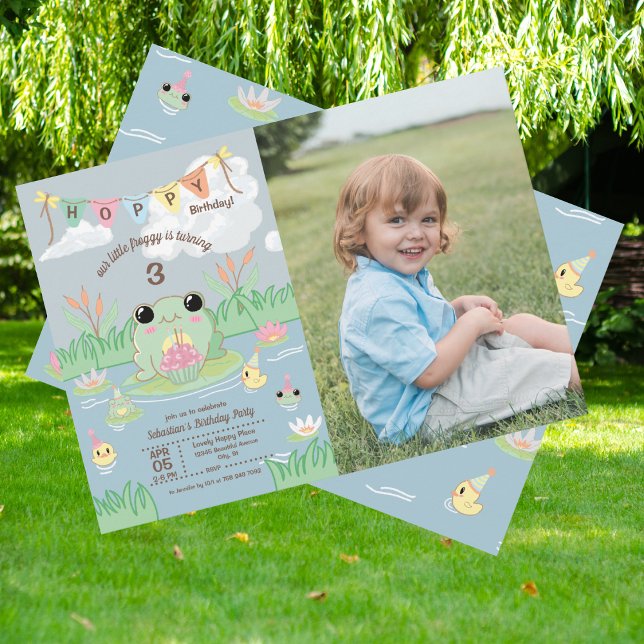 Invitation de fête d'anniversaire photo pour enfan (Créateur téléchargé)