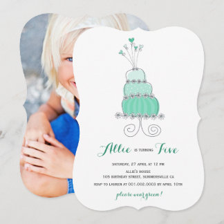 Invitation de fête d'anniversaire pour fille avec