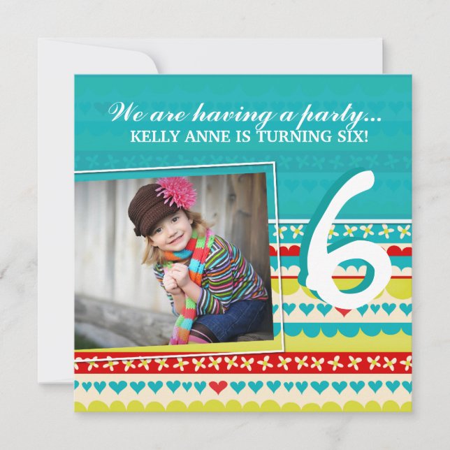 Invitation de fête d'anniversaire pour filles Whim (Devant)