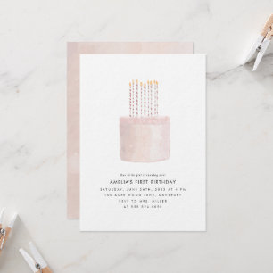 Invitation de fête d'anniversaire pour la première