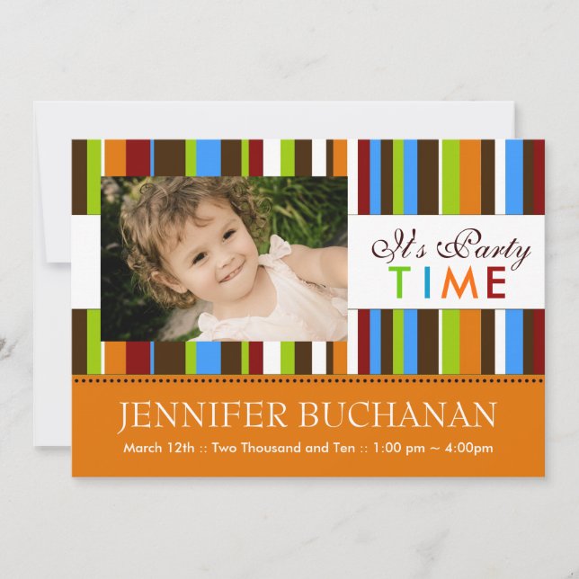 Invitation de fête d'anniversaire pour les enfants (Devant)
