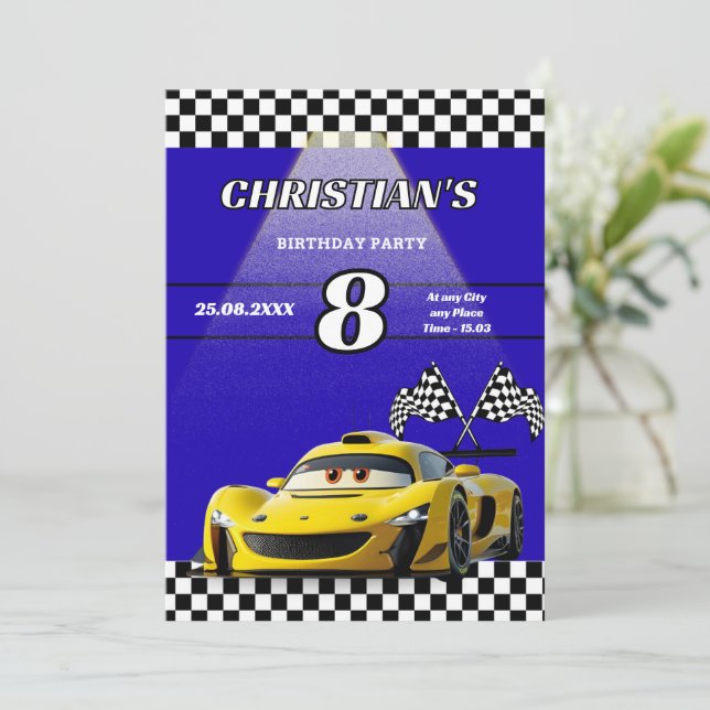 Invitation de fête d'anniversaire pour les garçons (Debout devant)