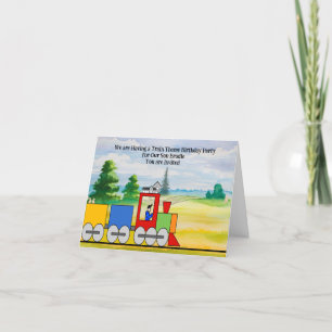 Invitation de fête d'anniversaire pour son avec th