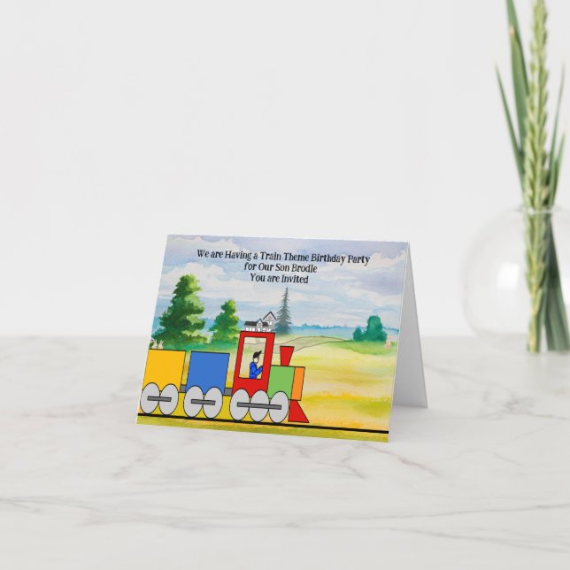 Invitation de fête d'anniversaire pour son avec th (Devant)