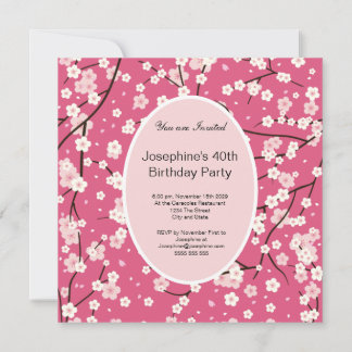 Invitation de fête d'anniversaire rose enveloppe b