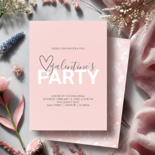 Invitation de fête d'anniversaire rose vif