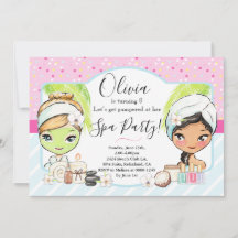 Invitation de fête d'anniversaire spa