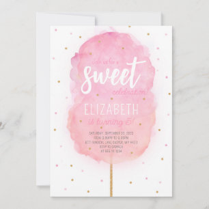 Invitation de fête d'anniversaire sucrée de barbe 
