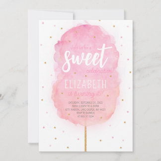 Invitation de fête d'anniversaire sucrée de barbe