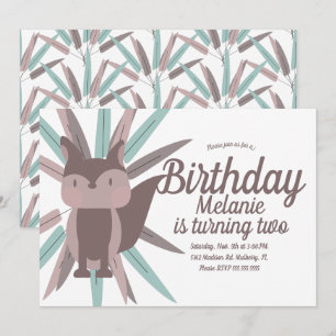 Invitation de fête d'anniversaire Tribale Renard M