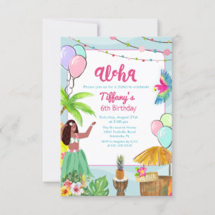 Invitation de fête d'anniversaire tropicale Ethniq