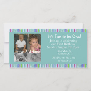 Invitation de fête d'anniversaire Twins