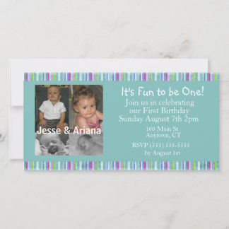 Invitation de fête d'anniversaire Twins