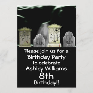 Invitation de fête d'anniversaire Zombie