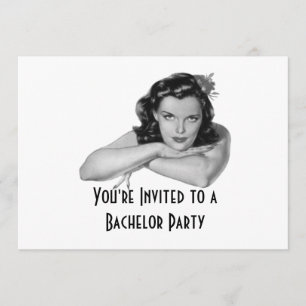Invitation de fête de bachelor rétro