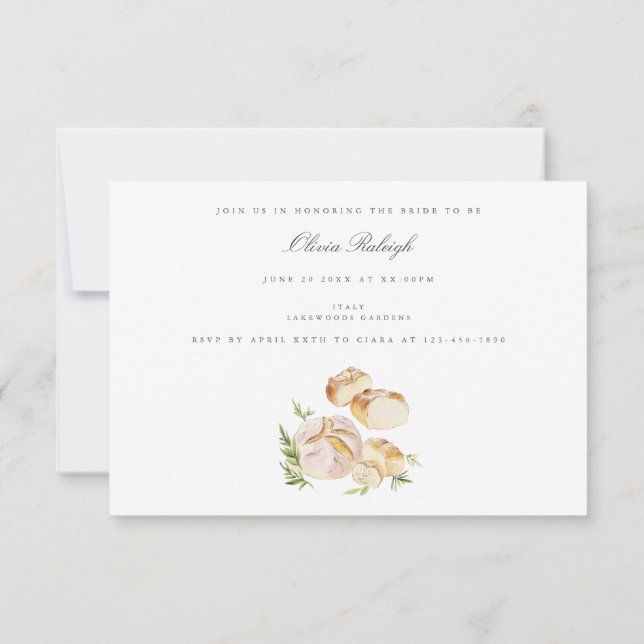 Invitation de fête de Bachelorette aquarelle en To (Dos)