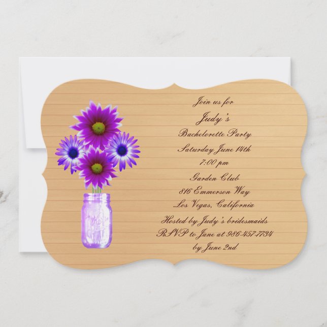 Invitation de fête de Bachelorette dans un bocal M (Devant)