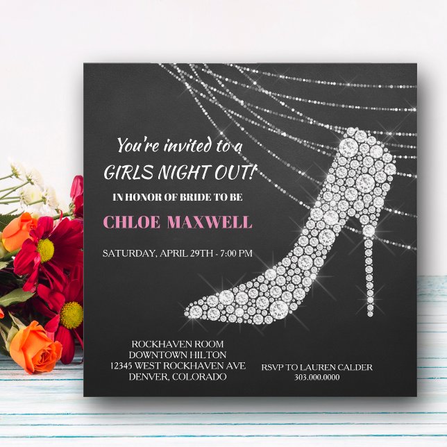 Invitation de fête de Bachelorette de talon aiguil (Créateur téléchargé)